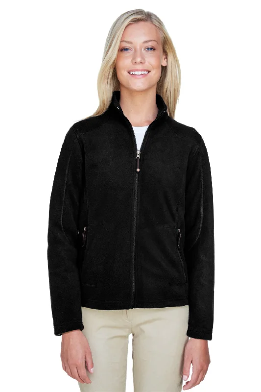 North End Womens Voyage Pill Resistant Fleece Full Zip Jacket - Black