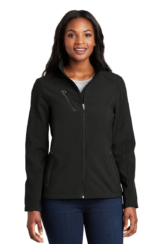 Port Authority Womens Welded Wind & Water Resistant Full Zip Jacket - Black