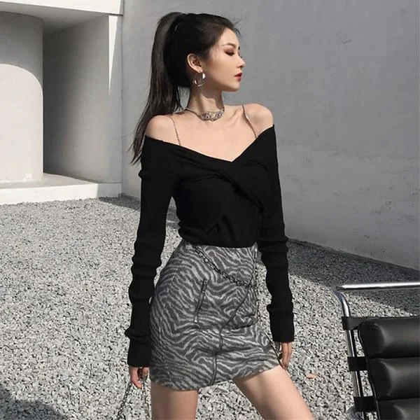 Fashion New Sexy Style 2020 Full Sleeve Goddess Fan Casual Sweater