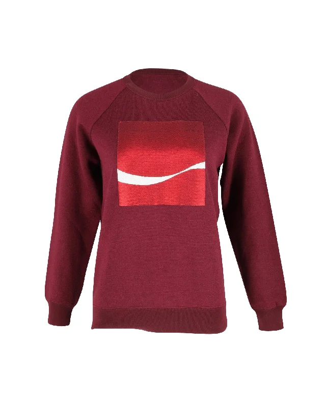 Marc Jacobs Coca-Cola Motif Sweatshirt in Burgundy Tencel