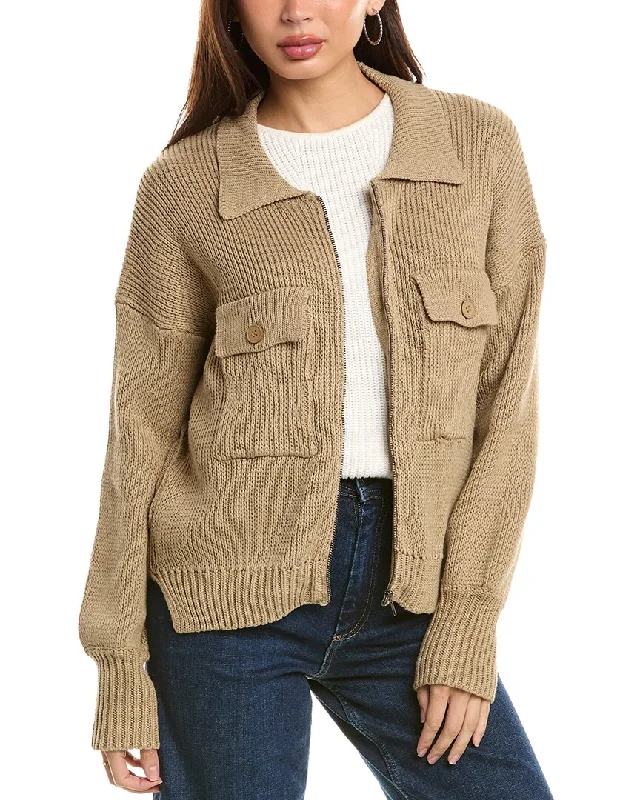 Maronie Zip Front Cardigan