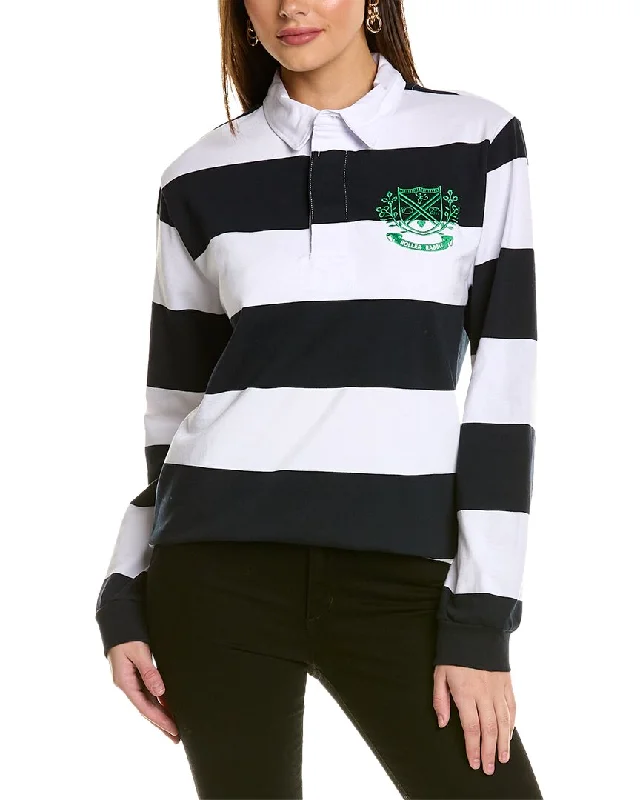 Roller Rabbit Embroidered Stripe Rugby Sweater