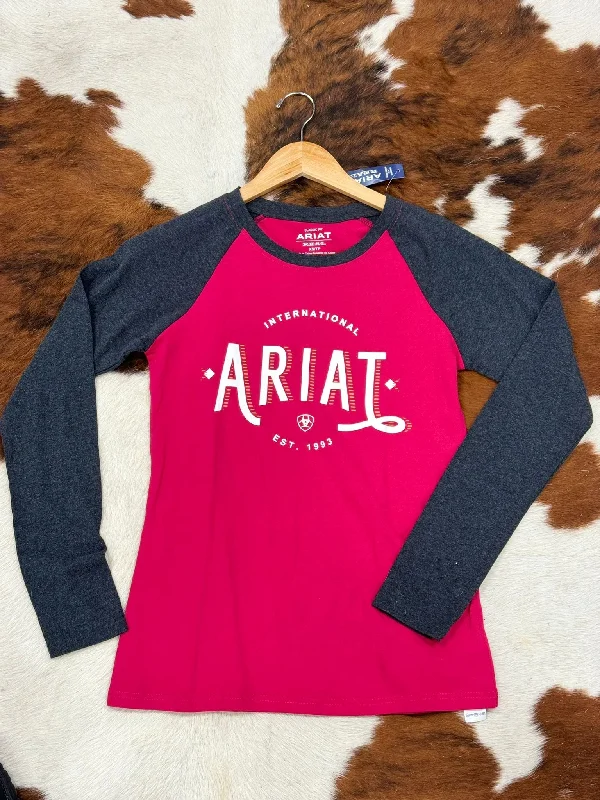 ARIAT WOMEN REAL LOOP BASEBALL LONG SLEEVE T-SHIRT