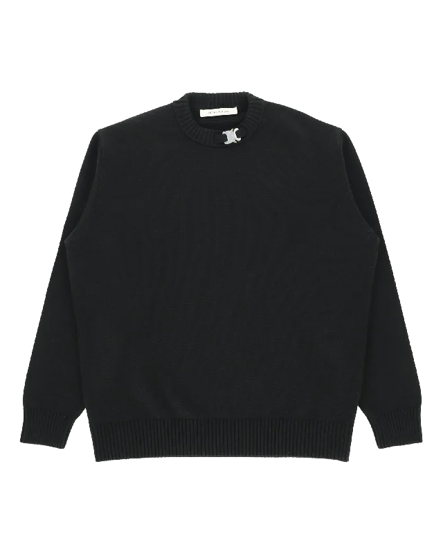 BUCKLE COLLAR CREWNECK