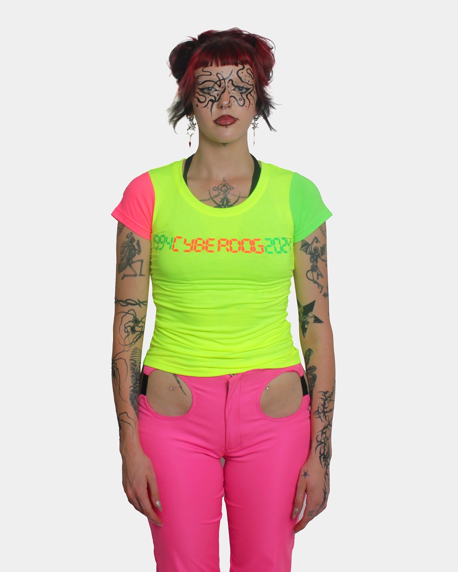 RAVE ON T-SHIRT MULTI NEON WOMENS