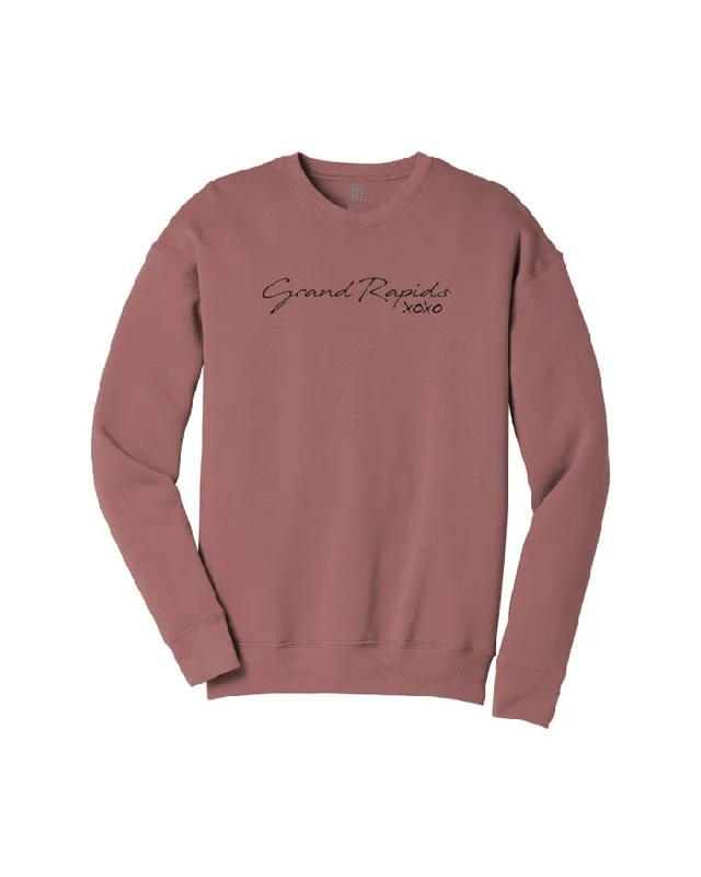 Ink Detroit Grand Rapids XOXO Crewneck Sweatshirt - Mauve