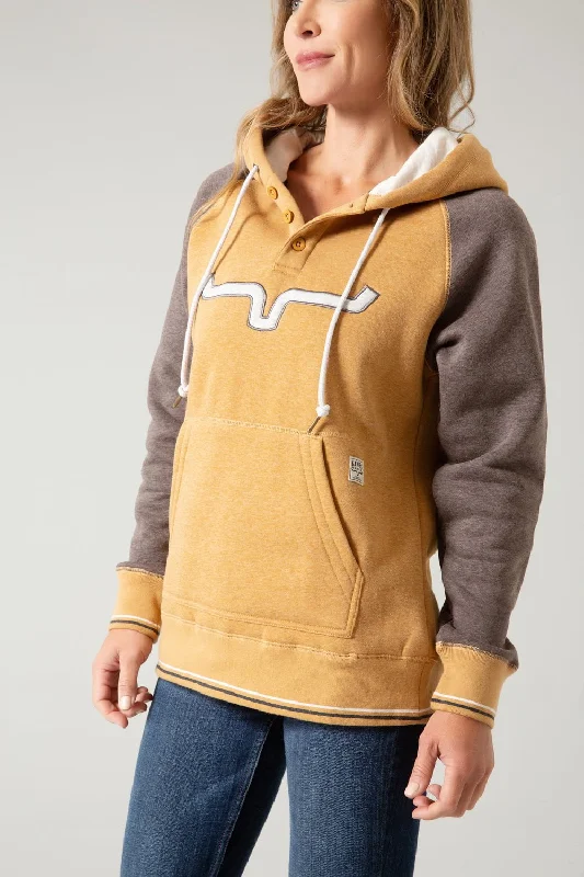 Kimes Ranch Womens Amigo Mustard Cotton Blend Hoodie