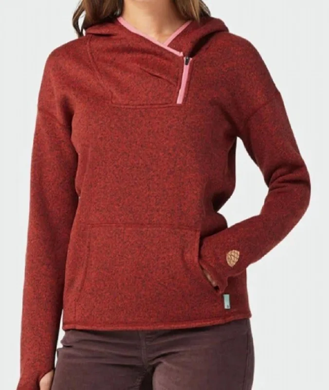 Women'S Sweetwater Fleece Hoodie in Autumn Red Heather