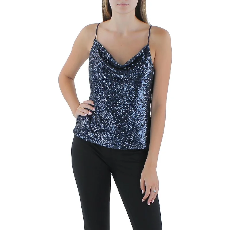 Generation Love Womens Monet Sequin Cowlneck Cami