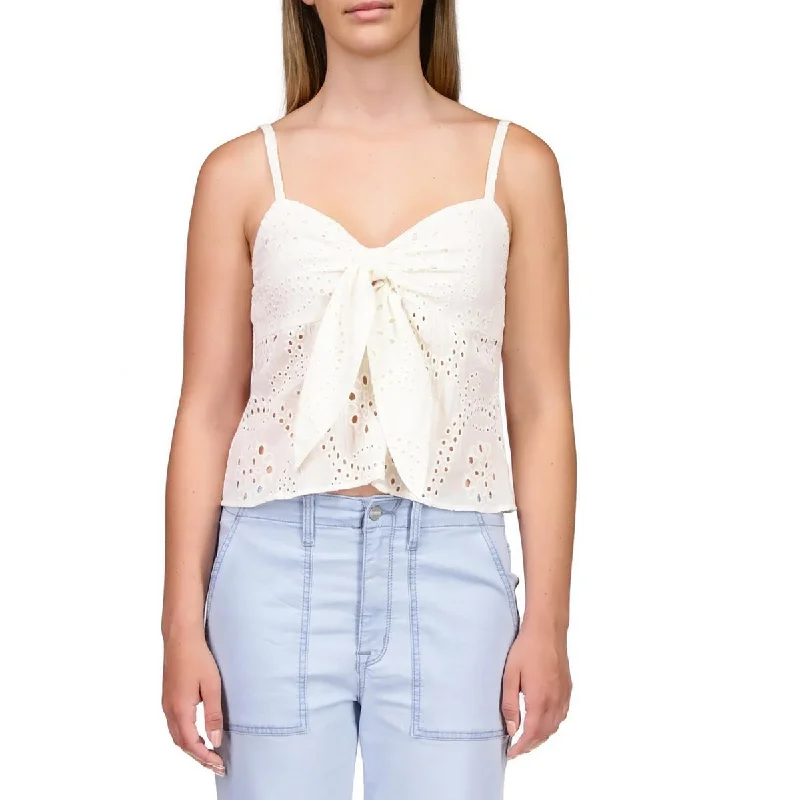 Sanctuary Womens Eyelet Cami Cropped