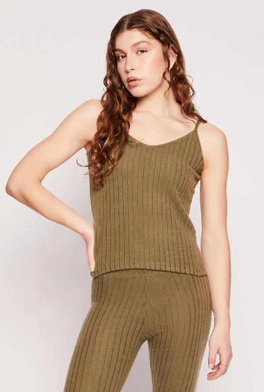 Brushed Ribbed Knit Cami