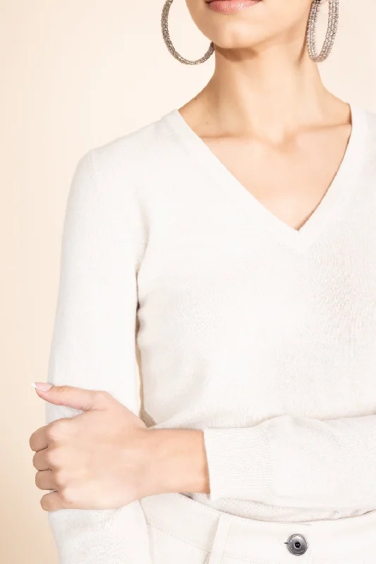 Monili Detail V-Neck Jumper