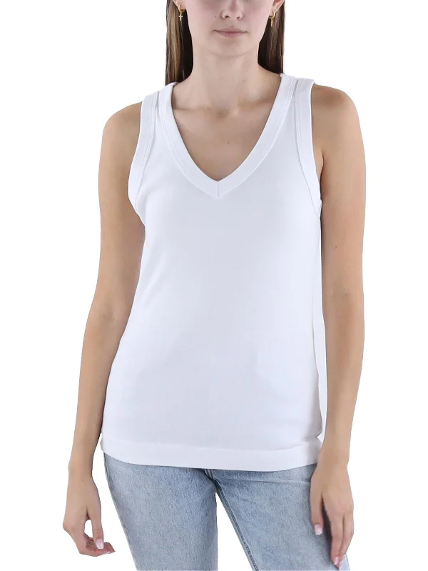 Maya Womens Cotton V-Neck Tank Top