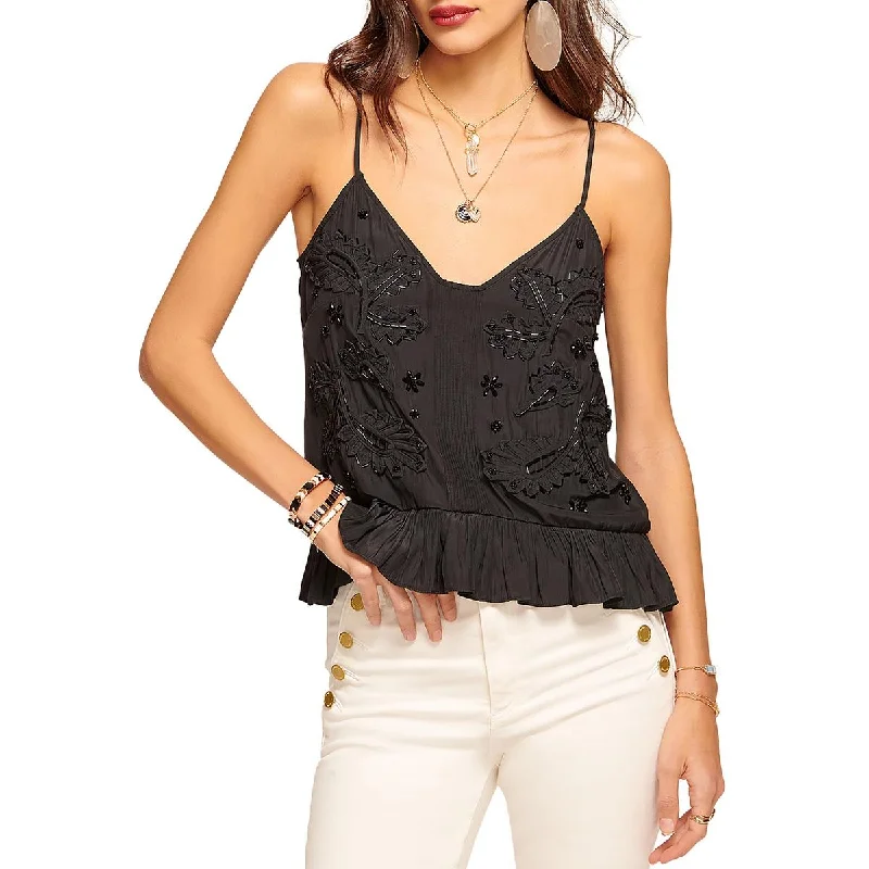 Mel Womens Beaded Tank Pullover Top