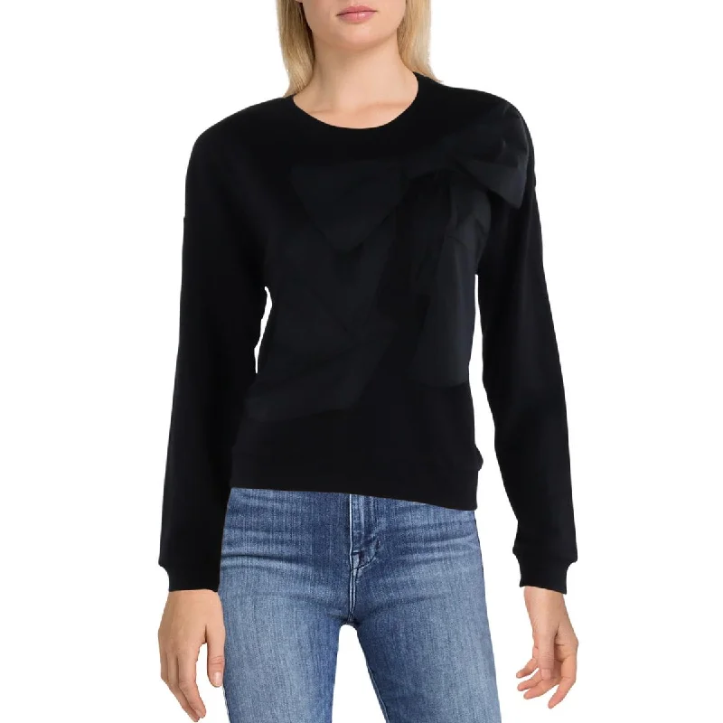 Womens Bow Sweatshirt Pullover Top