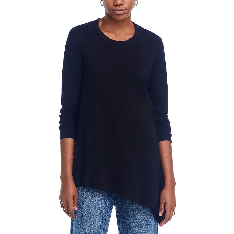 Womens Wide Neck Layered Pullover Top