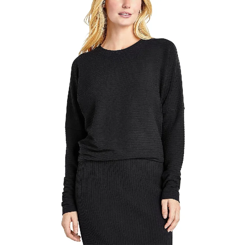 Womens Ribbed Long Sleeves Pullover Top