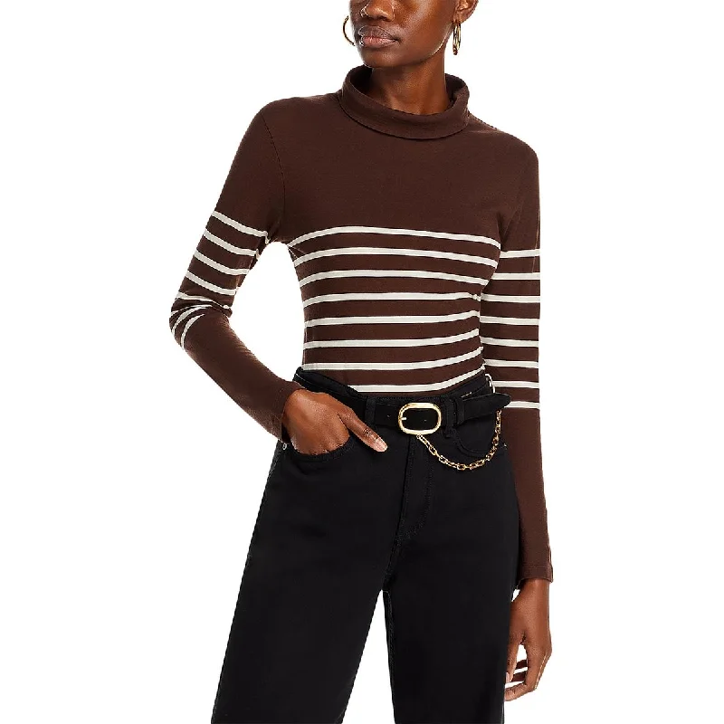 Womens Mock Neck Long Sleeve Pullover Top