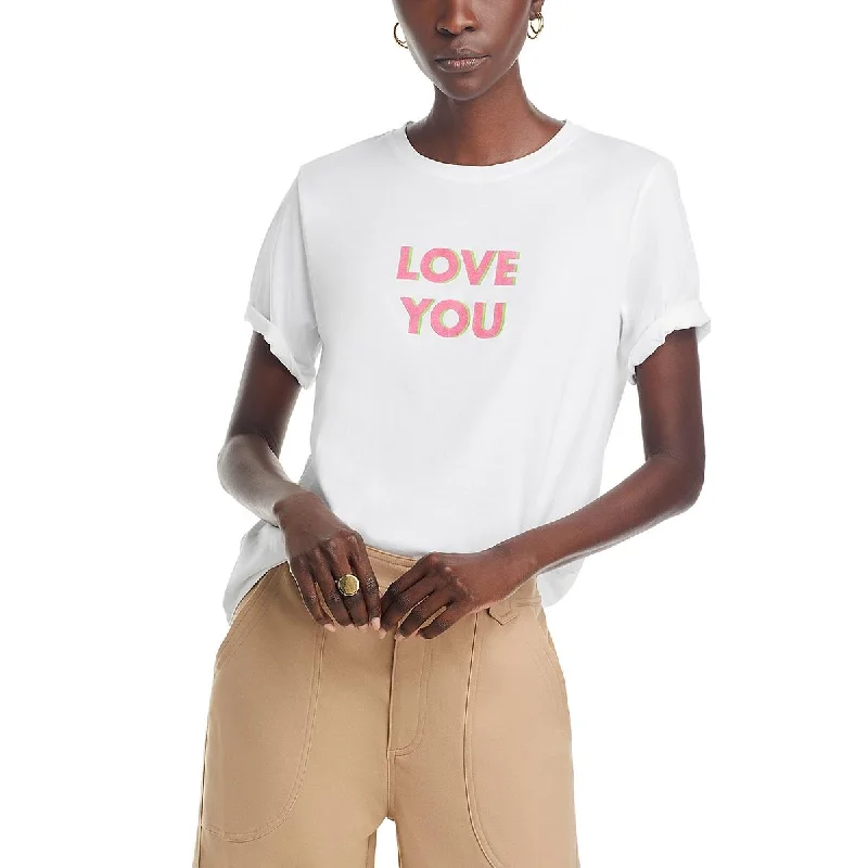 Love You Womens Crewneck Short Sleeve Pullover Top