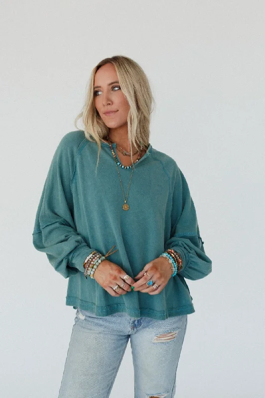 Demri Pullover Top - Sage