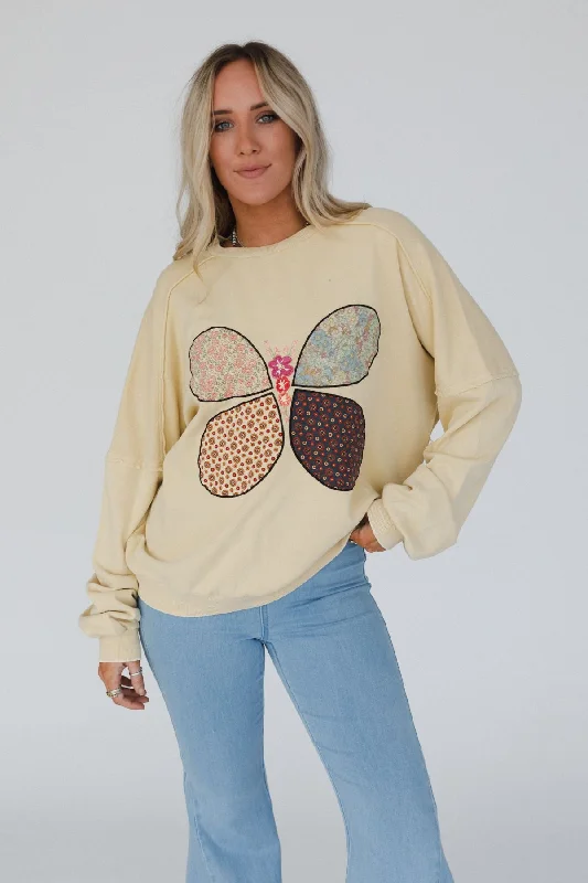 Flutterby Pullover Top - Yellow