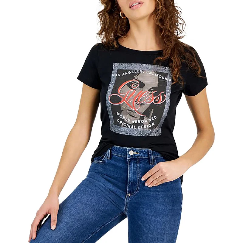 Guess Womens Tee Graphic Pullover Top