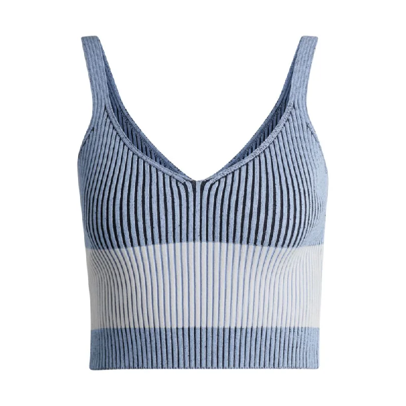 V-neck vest top in a ribbed knit