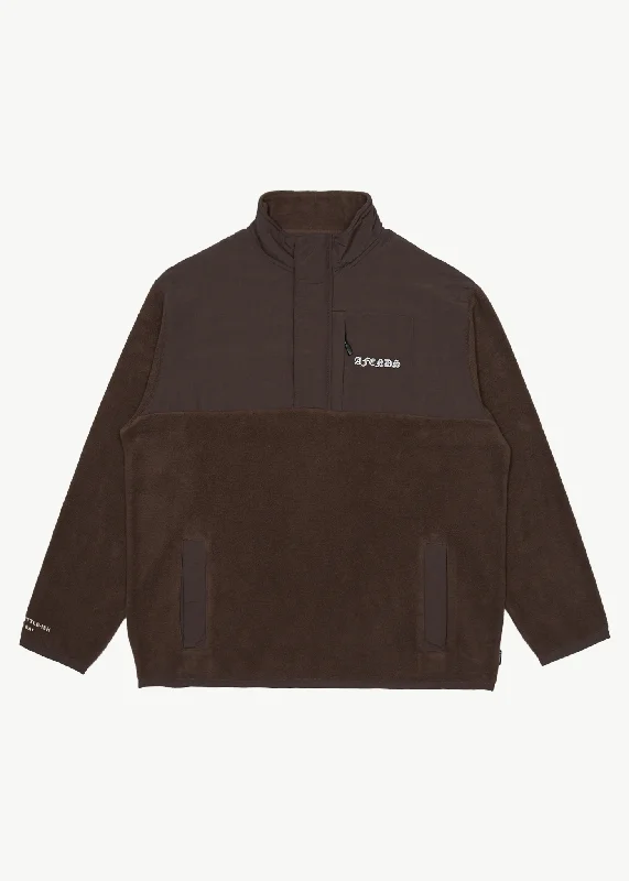 AFENDS Mens Gothic - Fleece Pullover - Coffee