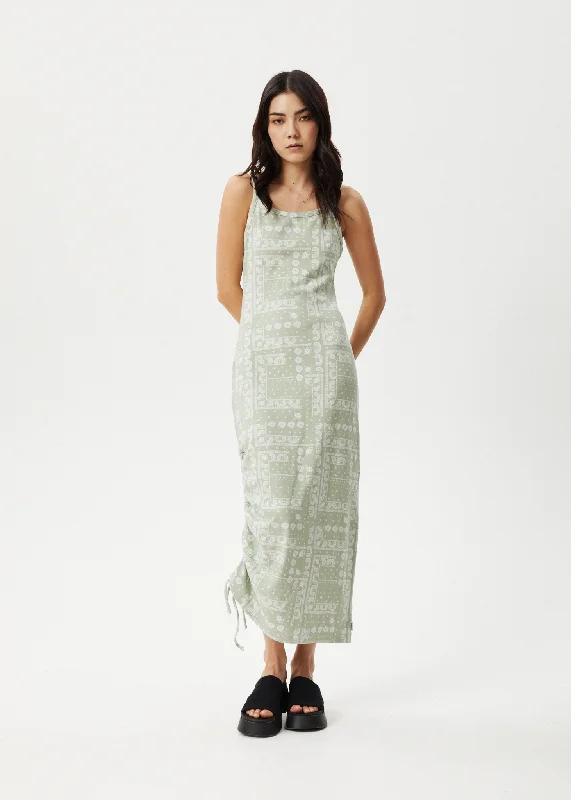 AFENDS Womens Paisley Muse - Maxi Dress - Eucalyptus