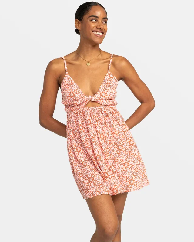 Evening Glow Front Twist Mini Dress