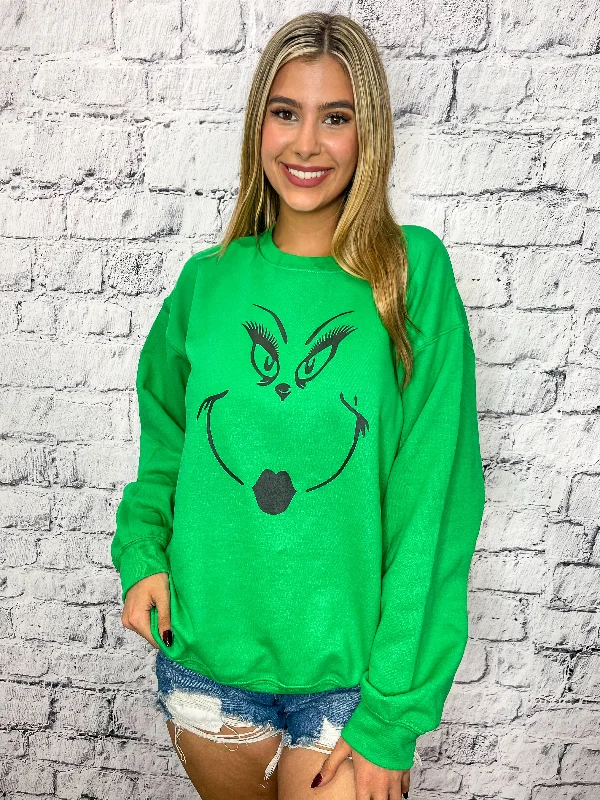 Mrs. Mean One Graphic Pullover - Green