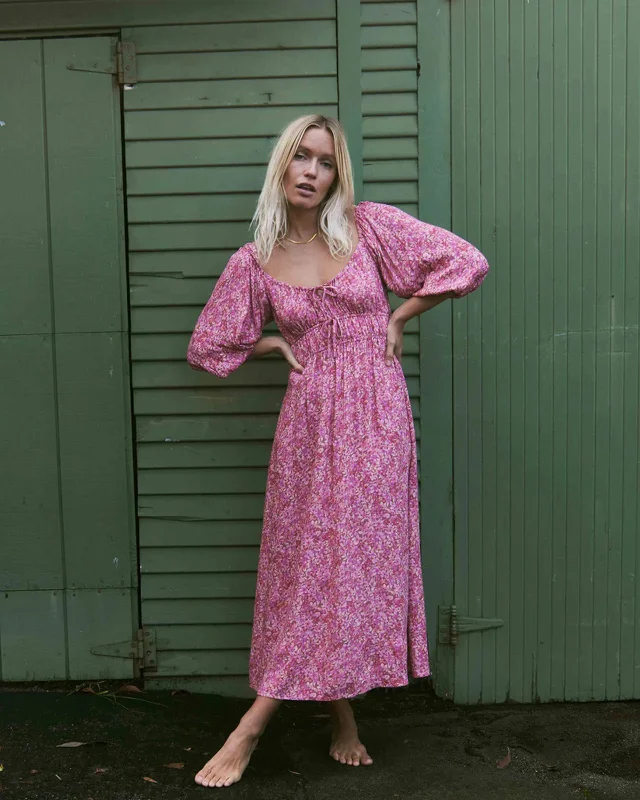 Rosey Skies Midi Dress