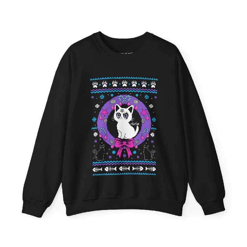 Mystic Catmas Christmas Crewneck Sweatshirt